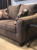 Camero Fabric Pillowback 2-Piece Living Room Set, Sofa and Loveseat, Brown T2574P195444