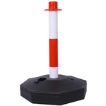 ZUN 4 Pack Traffic Delineator Post Cones with Fillable Base, Adjustable Safety Barrier with 5Ft 43132353