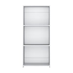 ZUN Bookcase 47" H, 3 shelves, White B097P250874