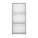 ZUN Bookcase 47" H, 3 shelves, White B097P250874