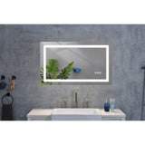 ZUN 40x22 Inch LED Bathroom Mirror with Frontlit and Backlit, Wall Mounted Vanity Mirror with Smart 65364854