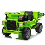 ZUN Ride on Dump Truck, 12V Ride on Car with Parents Control, Electric Dump Bed and Extra Shovel,Phone W1396P147017