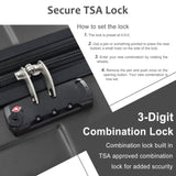 Luggage Sets 3 Piece, Expandable Hard shell ABS Suitcases Double Spinner, Travel luggage Set N730P296765B