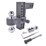2.5" Receiver 8" Drop Adjustable Towing Hitch Dual Ball Mount Trailer 18500 lbs 96011538