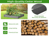 Raised Garden Bed 48x48x10'', Outdoor Wood Planter Box Over Floor, Tool-Free Assembly 57685134