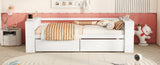 Twin Size Daybed with Shelves and Drawers, White WF324220AAK