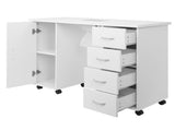 MDF Single Door 4 Drawers With Fan White Nail Table 65632572