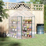 4.7' x 4.7' x 6.4' Mini Walk-in Greenhouse Kit with 3 Tier Shelves 88697344