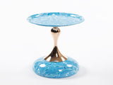 Mermaid Tail End Coffee Table Round Side Table, Modern Metal Pedestal Table, Minimalist Accent Table W2664P232834