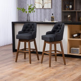 ZUN COOLMORE Bar Stools Set of 2 Counter Height Chairs with Footrest for Kitchen, Dining Room And 360 W395P145294