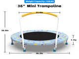 36inch Mini Trampoline for Kids Ages 1-6 Indoor Outdoor Trampoline with Handle Fun for Kids W1163P288484