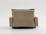 Short plush manual button armchair sofa W547P322818