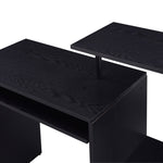 ZUN Black Computer Desk with Keyboard Tray and Open Shelving B062P184532