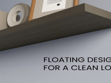 FM FURNITURE Greer Floating Shelf in Melamine x2,Smokey Oak B128P361103
