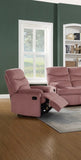 Luxurious Velvet Blush Pink Color 1pc Motion Recliner Chair Couch Manual Motion Plush Armrest Living B011P163890