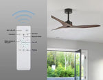 ZUN 52" Outdoor Ceiling Fan Without Light with Remote Control ,3 ABS Blades Farmhouse Ceiling Fan W2352P204464