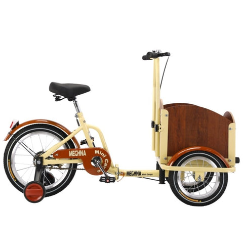 ZUN Foldable Tricycle for Kids Ages 6-12,Mini Cargo,Pet,Reverse Tricycle,Outdoor Parent-Child W1019P163630