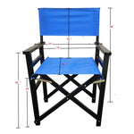 ZUN Folding Chair Wooden Director Chair Canvas Folding Chair Folding Chair 2pcs/set populus + Canvas W2297P143112