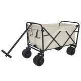 360&deg Rotating Rear Wheel Heavy-Duty Folding Wagon Multi-Use Garden Cart with All-Terrain Wheels, W321P297094