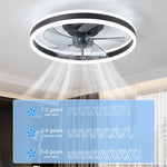 ZUN Ceiling Fan with Lights Dimmable LED W1340103783