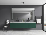 84 x 48 Inch LED Bathroom Mirror with Front and Backlight, Wall Mounted Vanity Mirror with Aluminum W2287P282063