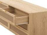 59.06"6-Drawers Rattan Storage Cabinet Rattan Drawer with White Drawer Slides,for Bedroom,Living W757P162758