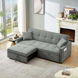 3 in 1 Convertible Sleeper Sofa Bed, Modern Fabric Loveseat Futon Sofa Couch Pullout Bed, Small Love W2318P265840