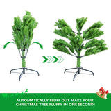 6ft artificial Christmas tree, 754 branches, 72 inches high, flame retardant PVC, Green 41271057