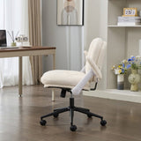 Cross Legged Chair with Flip-up Armrests, Cross Legged Office with Wheels, Comfy Swivel 86214703