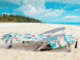 63*65*82cm Short Oxford Cloth Silver White Aluminum Tube Bearing 100kg Beach Chair Flamingo 74554603