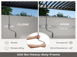 10' x 10'Pergola Modern Style with Adjustable Louvers for Outdoor Roof, Garden, Easy Assembly, 51480897