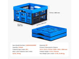 Plastic Collapsible Storage Bins, 25L Set of 3, Stackable Folding Crates with Handles, Supports 22 77408521