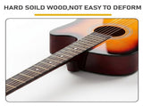 Sunset color 38-inch Acoustic Guitar with Picks, Strings, Capo, Case, Tuner, and Strap 82792683