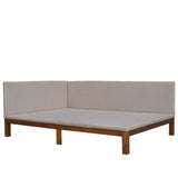 ZUN Upholstered Daybed/Sofa Bed Frame Full Size Linen-Beige 78427830