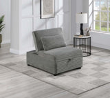 Contemporary Sleeper Sofa Chair Pillow Plush Tufted Seat 1pc Convertible Sofa Smoke Color Wide-Welt B011P281838