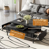 Lift-Top Coffee Table with 2 Drawers, Modern Space Saving Center Table with Foldable Top, 09928570