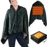 USB Heated Blanket Electric Heated Blanket Heated Poncho Shawl Wrap Throw with Zipper Washable for 41370166