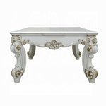 ZUN Antique Pearl Coffee Table with Scrolled Leg B062P209127