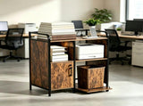1 Cabinet Door 3-Layer Printer Rack P2 Particleboard Iron Pipes & Melamine Veneer Powder-Coated 68132661