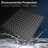 10" Square Rainfall & High Pressure Stainless Steel Bath Shower head Matte Black W121960067