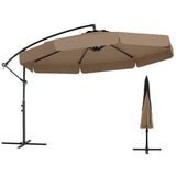 10 Feet Patio Cantilever Umbrella - Taupe 16606526