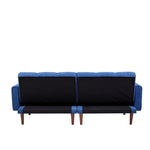 ZUN Convertible Futon Sofa Bed, Adjustable Couch Sleeper, Modern Fabric Linen Upholstered Futon Sofa bed W1123104796