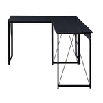 ZUN Black 47.5" Writing Desk with Metal Sled Base B062P184561