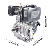 10HP 4Stroke Single-Cylinder Diesel Engine 418CC 6300W Recoil 3600RPM Air Cooled 97953838