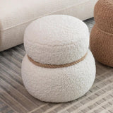 WKJ1Y White snowman stool, Greig plush cushion, playful and cute, suitable for any spacehite W2085P166458