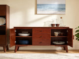 47.3" Mid Century Modern Sideboard Buffet Cabinet, Kitchen Buffet Cabinet with Solid Wood Frame Legs W3204P489400