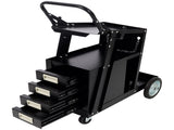 Heavy Duty 2-Tier 4 Drawers Rolling Welding Cart Portable Welder Storage Trolley with Wheels for MIG W465P332930