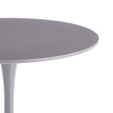 31.5" GREY COLOR TOP Tulip Table Mid-century Dining Table for 2-4 people With Round Mdf Table Top, W234P405191