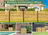 55"x38.5"W Cedar Wood Privacy Screen, Outdoor Privacy Walls, Privacy Wood Fence for Pool 95289858