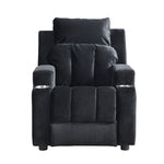 ZUN Kids Chair, Kids Upholstered Couch with Two Cup Holder, Footrest, Backrest, Toddlers Velvet W2297P155393